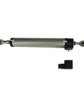 Displacement Sensor KPC1H 325mm To 700mm Articulated Type Linear Potentiometer with connector, shown in silver material.