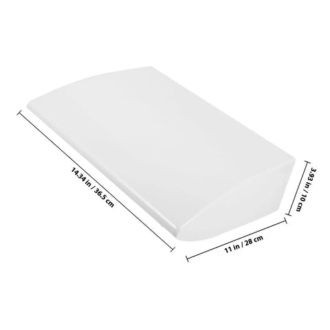 Rock Solid Abs White Ev Charger Rain Cover For Outdoor Charging Stations, 14.34x11x3.93 inches, durable polymer material.