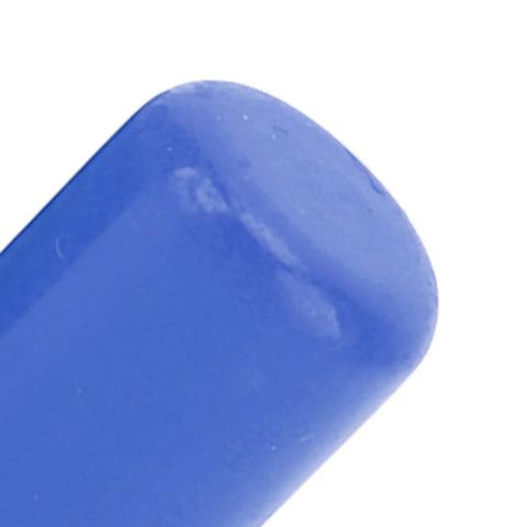 Close-up of a blue plug from the Ten Piece Silicone Vacuum Hose Cap Kit 16mm Inner Diameter End Plugs For Car Intake Lines Oil And Vent Tubes