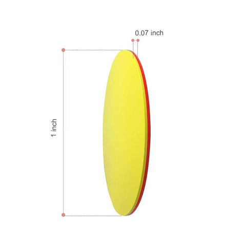 Super Awesome Red And Yellow Counting Blocks Pack Of 200 hassle free math manipulatives, 1 inch diameter block shown.
