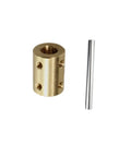 Professional Grade Heavy Duty Rigid Sleeve Motor Shaft Coupler With Locking Set Screw 7mm To 7mm Bore 100mm Long High Carbon Steel part with steel rod