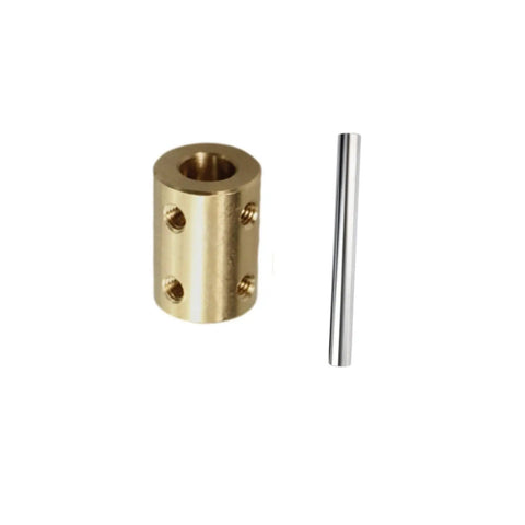 Professional Grade Heavy Duty Rigid Sleeve Motor Shaft Coupler With Locking Set Screw 7mm To 7mm Bore 100mm Long High Carbon Steel part with steel rod
