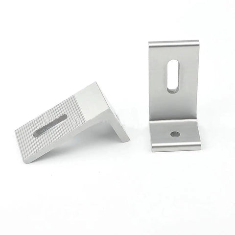 Durable Aluminum Roof Mount L Foot Brackets For Sloped Tin Roofs, Adjustable Rail Positioning, No Fuss Easy Install Solar Panel Mounting Kit