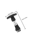 Set of Four 304 Stainless Rubber Door Latches Toggle Clamps For Toolbox, Cooler, Hood, and Drawer with dimensions shown