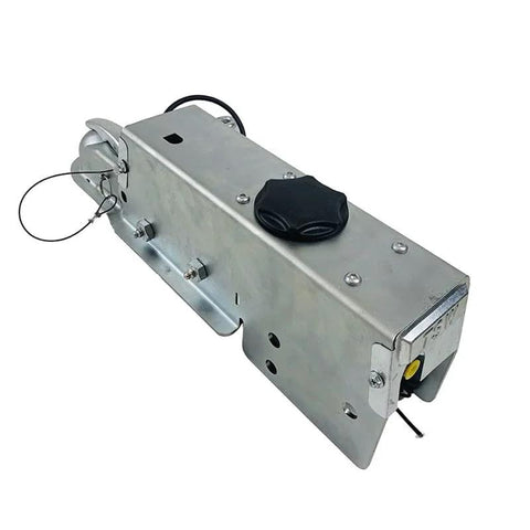 Side view of Amazon DLFZWB 2-inch ball hydraulic trailer actuator with disc brake and surge coupling.