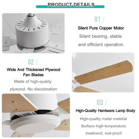 Sleek Matte Black Indoor Ceiling Fan With Smart Remote And Five Reversible Blades Silent Motor For Effortless Summer Cooling And Cozy Winter Airflow Spacious Room Refresh Game Changer Super Smooth Operator details showing motor and fan blades.