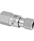 DGVI Rotary Union Swivel G1 3/8 NPTF To G2 3/8 NPTF, Stainless Steel, Live Rotation Under Max Pressure, Maintenance Free Heavy Duty High Pressure Swivel For Car Wash, Industrial Cleaning, Hydraulics And Pneumatics; side view