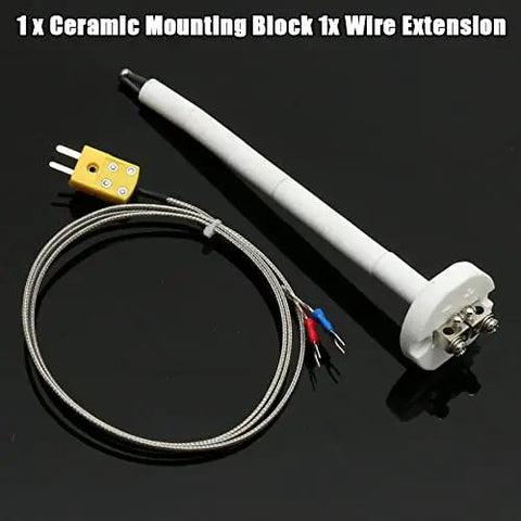 K Type Thermocouple Block Ceramic Kiln Insulator Kiln Probe For High Temperature Readings -58 To 2372 F -50 To 1300 C Precise Sensor For Kilns Furnaces And Industrial Heating Applications