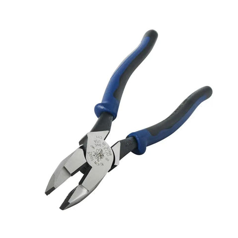 High-Leverage 9-Inch Side Cutter Lineman's Pliers With Color-Coded Handles, Made in USA, Smooth Action, Tight Rivet