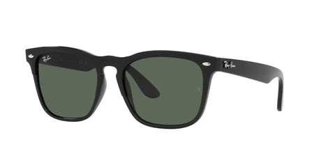 Steve Low Bridge Fit Square Sunglasses For Unisex Black And Dark Green Nylon Frame With 54mm Lenses RB4487F Tri Layer Technology Classic Modern Eyewear