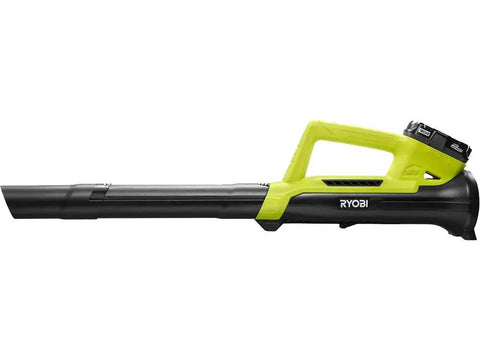 One Plus 90 MPH 200 CFM Cordless Leaf Blower With 18V Lithium Ion Battery And Charger Included, heavy duty and lightweight design.