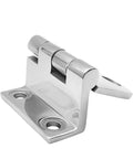 Rock Solid Polished Bent Plate Hinges Crafted From Quality 316 Stainless Steel Smooth Action Cabinet Door And Window Mounts Heavy Duty Loose Leaf Hardware Brackets 60X37Mm Single Unit close-up view.
