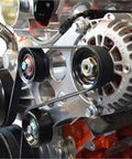 Boss Level Billet Alternator Bracket Kit For Lt And Ls Trucks Built Tough Aluminum Top Driver Mount For 4.8L 5.3L 6.0L Gm Engine Swap Project Made In Usa installed on engine with idler pulleys and belts.