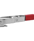 J Hook Toggle Clamp Stainless Steel Heavy Duty Hold Down Clamp for Woodworking Projects with red handle close-up