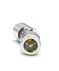 Upgraded 15 Pieces Aluminum Alloy Universal Joints 3L for Lego MOC, close-up angle, silver finish