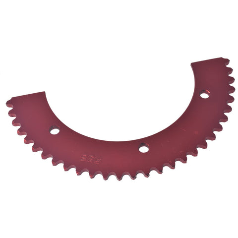 Beefy 35 Tooth Chain Sprocket For Predator 196cc 212cc 100cc Mini Bike Go Kart, red sprocket design, visible holes, side angle view