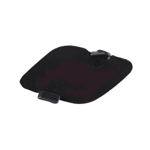 Back view of front right bumper tow hook eye cap cover replacement for Toyota Yaris 2017 to 2020 and Scion iA front bumper eye cap cover