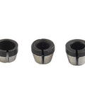 Three Piece Collet Chuck Set 6mm 6.35mm 8mm for engraving machines, electric routers, and milling cutters in hardened steel