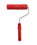 7 Inch Sea Star Pattern Embossing Cylinder For Wall Art And Decorative Mud Coating Smooth Gliding Design That Is A Total Game Changer Easy Peasy Application For A Knockout Wall Finish You Gonna Love, red textured roller with handle.