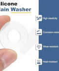 Silicone Flat Washers M10 Size, 20 Pcs, 10mm Inner Diameter 25mm Outer Diameter 2mm Thick Plain Gasket Seals