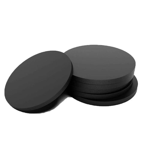 Black Rubber Sheets Bulk Pack Of 10 Vibration Dampening Gasket Pads 6mm Thick Heavy Duty Shock Absorbing Wear Resistant Circular Discs