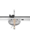 Top view of Brass Handle Miter Gauge 450mm 27 Degree With Box Joint Jig Track Stop For Table Saw And Router