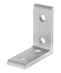 All American He Man Heavy Duty Four Hole Tall Inside Corner Bracket Ninety Degree Angle Brace, silver aluminum bracket.
