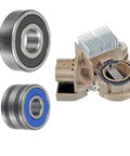 Heavy Duty Alternator Rebuild Kit With Voltage Regulator Bearings And Brushes For 2013 Through 2018 Nissan Altima 2 5L with two metal bearings and a voltage regulator.