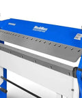 50 Inch Foot Clamp Pan And Box Brake for light duty sheet metal folding with 135-degree bend capacity, side view