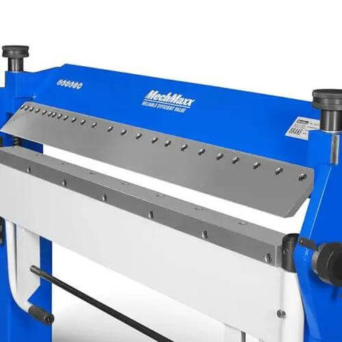 50 Inch Foot Clamp Pan And Box Brake for light duty sheet metal folding with 135-degree bend capacity, side view