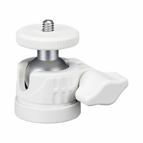 Slick Tabletop Mini Tripod With Quarter Inch Ball Head Adapter For Pro Camera Phone Mount Vlogger Ring Light Rig Easy Setup Lightweight Aluminum Frame Bright White