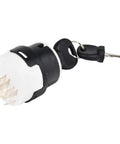 Heavy Duty Ignition Switch 09730212 With Dual 7 Pin Connectors For Linde Forklift Replacement Part key and connector close-up.