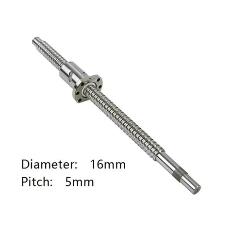 Premium 1 Set SFU1605 Ball Screw Kit With Coupler And Nut Housing For CNC Machining, 16mm diameter, 5mm pitch.