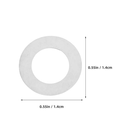 Stainless Steel Spindle Washers for Door Knob Kits, 100 Pack Flat Thin Silver Metal Washers, Noise Reduction for Quiet, Smooth Operation, Easy Install, Durable Hardware Upgrade for Home Renovation and Residential Use, 0.55in washer