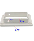 Top Shelf 2 Pack Slotted Handrail Bracket Kit For White Vinyl Fencing 2 By 3 5 Inch Post Mount showcases a square bracket size.