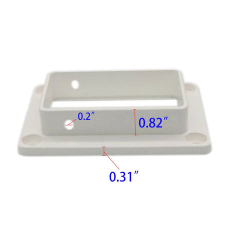 Top Shelf 2 Pack Slotted Handrail Bracket Kit For White Vinyl Fencing 2 By 3 5 Inch Post Mount showcases a square bracket size.
