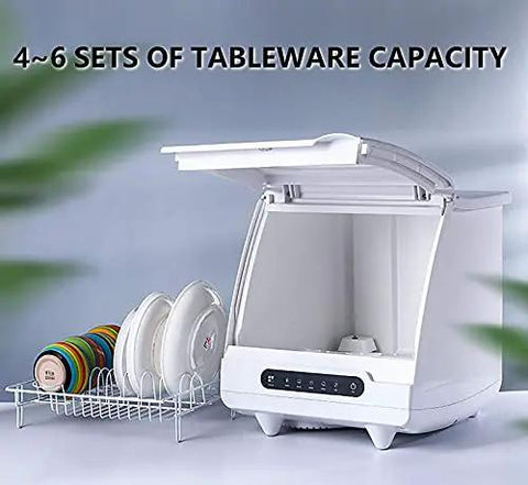 Smooth Operator Countertop Dishwasher Portable Compact Kitchen Must Have Featuring Responsive Touch Pad, showing 4-6 sets of tableware capacity.
