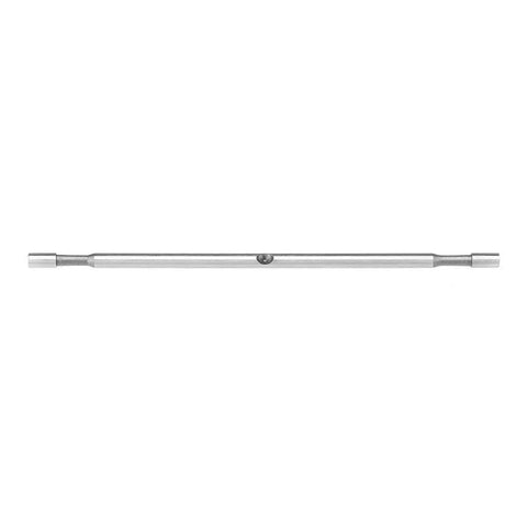 Replacement Arbor for Nibbler Cutter Double Head Lightweight Sheet Metal Cutting Tool Accessory, solid metal, front view.