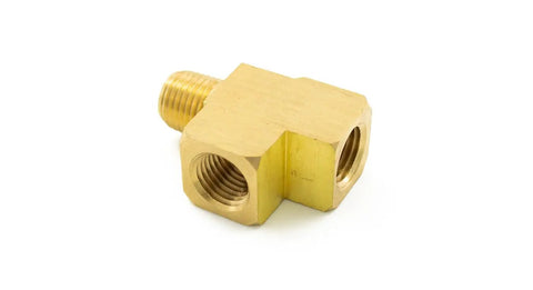 One Quarter Inch NPT Brass Run Tee Fitting For Air Lines And Pneumatic Systems durable brass branch connector