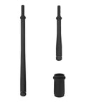 Heavy Duty Pneumatic Anchor Pin Bushing Driver Kit for Trucks and Trailers One And Three Eighths Inch Pins Removal And Installation Eleven And A Half Inch Drive Beefed Up Long And Short Drivers For Quick Safe Leaf Spring Bushing Service showing long and short drivers with bushing