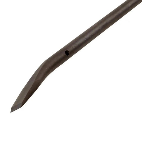 Round Connecting Bar Seven Eighths Inch By 36 Inch With 15 Degree Angled Chisel For Extra Leverage, Ergonomic Sleever Bar With Tether Hole