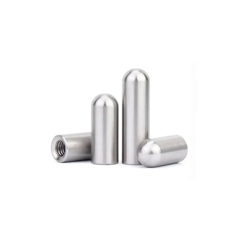 304 Stainless Steel Internal Thread Dowel Pin For Precise Machinery Parts And Secure Component Alignment With Round Head Design And Corrosion Resistant Built In Various Sizes From M3 To M6 Plus Lengths Up To 50mm, showcasing smooth round head design.