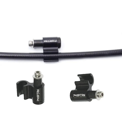 4 Pack Bicycle Hydraulic Brake Cable Housing Guide Clips With Aluminum Alloy Construction And Stainless Steel Bolt