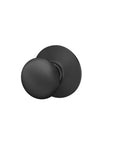 Plymouth Hall And Closet Passage Door Knob Matte Black Non Locking Interior Door Hardware With Self Aligning Screws For Easy Install