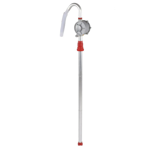 Heavy Duty Rotary Drum Pump With Hand Crank Handle Aluminum Alloy Construction Siphon Transfer Pump For 55 Gallon Buckles Fuel Lubricant Oil Dispensing Tool Efficient Flow Rate Quick Manual Transfer Solution