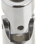 Close-up of angled joint on 12-Piece One Quarter Inch Drive Flex Socket Set, 6-Point Metric, Loctite Pins Prevent Loosening