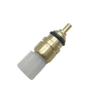 Mteycei engine coolant temperature sensor, brass body with white plastic connector, side view