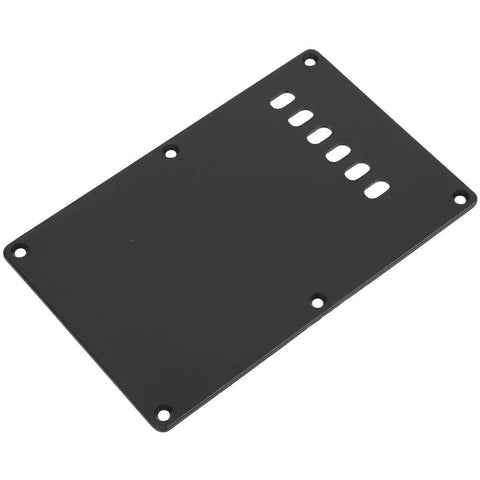 Black Six Hole Guitar Back Plate for Electric Guitars, Durable Plastic Rear Cover Plate Cavity Shield Replacement
