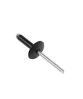 200pcs Assorted Black Blind Rivets Set 8-18mm Multi Grip Hollow Open Rivets For Quick Easy Install And Strong Vibration Resistant Joints On Metal Wood And Plastic, single black rivet