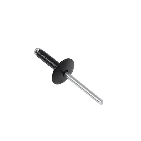 200pcs Assorted Black Blind Rivets Set 8-18mm Multi Grip Hollow Open Rivets For Quick Easy Install And Strong Vibration Resistant Joints On Metal Wood And Plastic, single black rivet